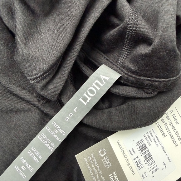 Vuori Black Heather Halo Modern Pullover Hoodie Women’s Size Large - Picture 8 of 10